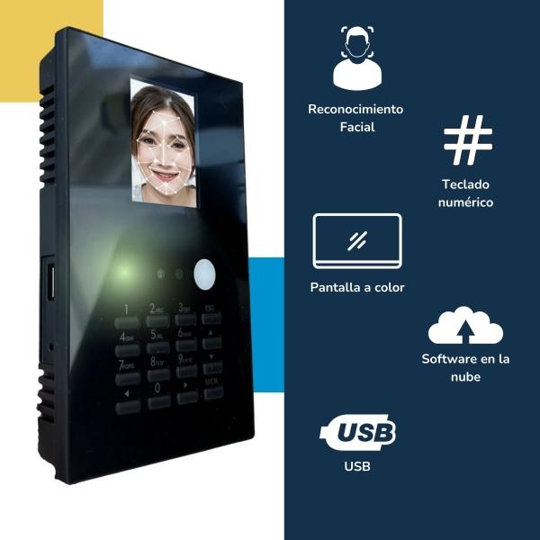 BioNet Reloj checador biométrico serie E, más licencia PYME, asistencia de tiempos de 25 empleados por reconocimiento facial, máquina para fichar, marcar tarjeta, control de asistencia