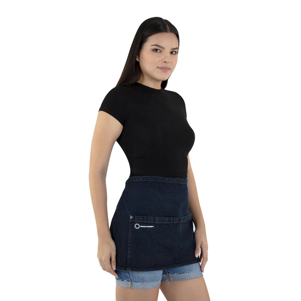 Mandil De Mezclilla Innermotion Azul Marino Estilo Apron #2 Unisex.