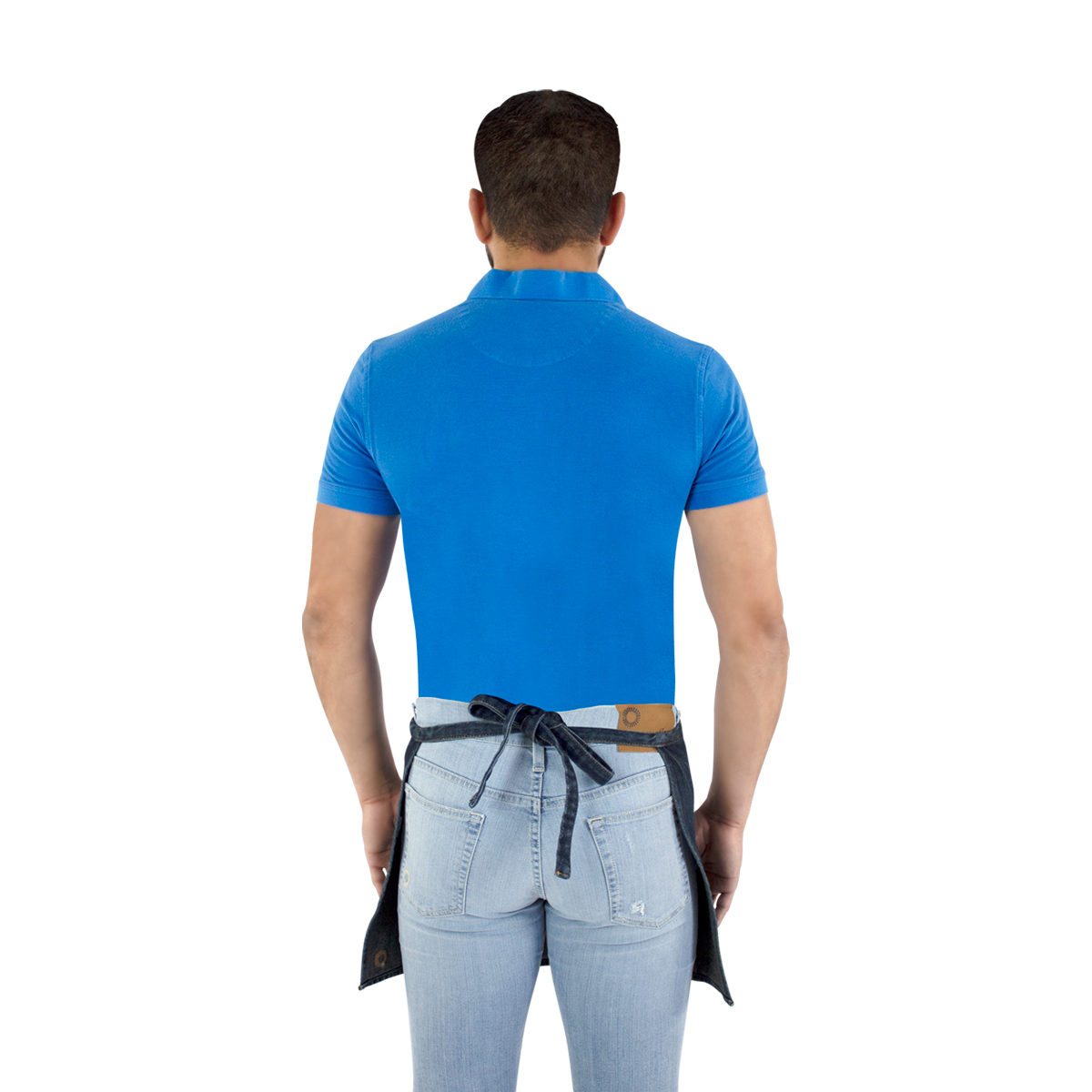 Mandil De Mezclilla Innermotion Azul Marino Estilo Apron #2 Unisex.