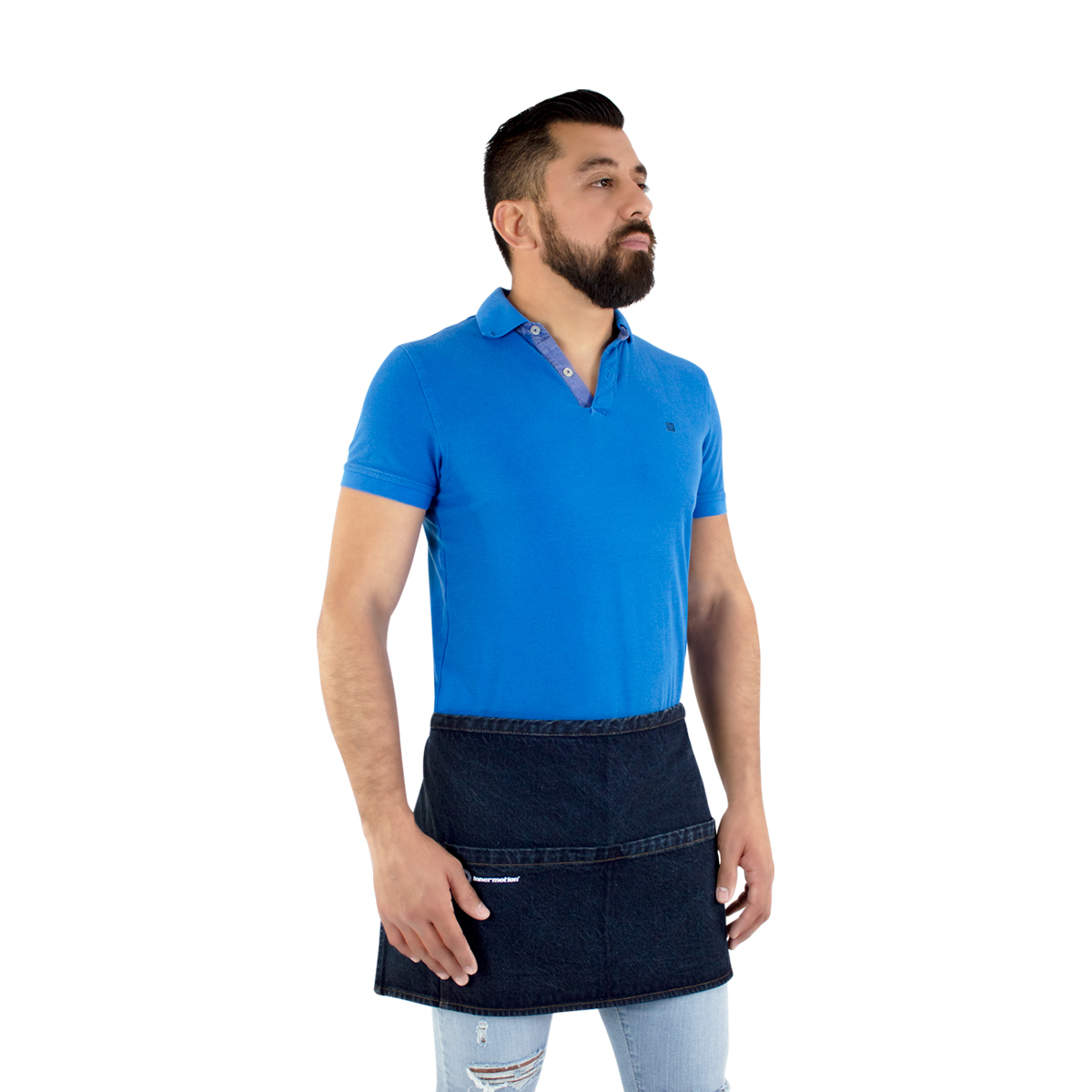 Mandil De Mezclilla Innermotion Azul Marino Estilo Apron #2 Unisex.