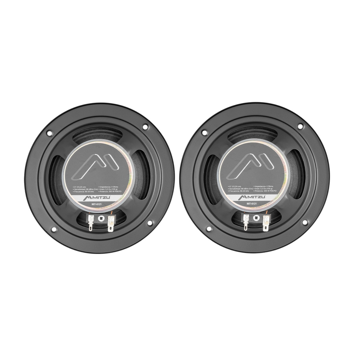 Bocinas Para Auto Mitzu 6 1/2  200w 1 Via Gran Fidelidad.