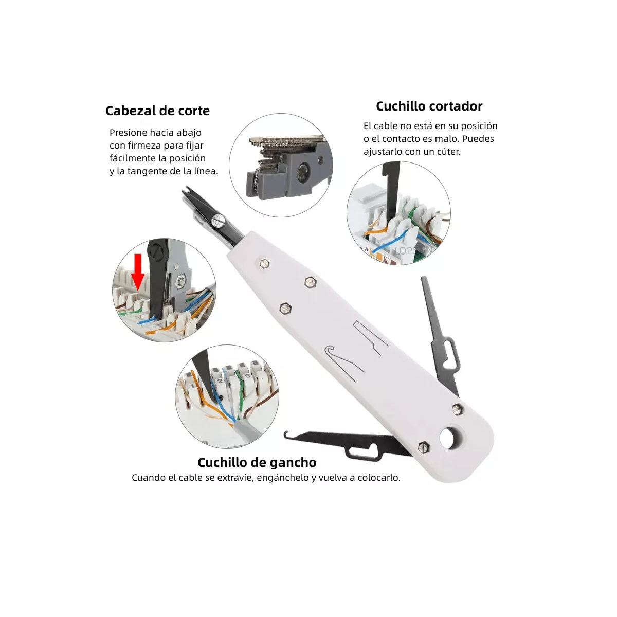 Pinzas Ponchadora Pela Cables Red Lan Rj45 Rj11 Rj12 Cat5