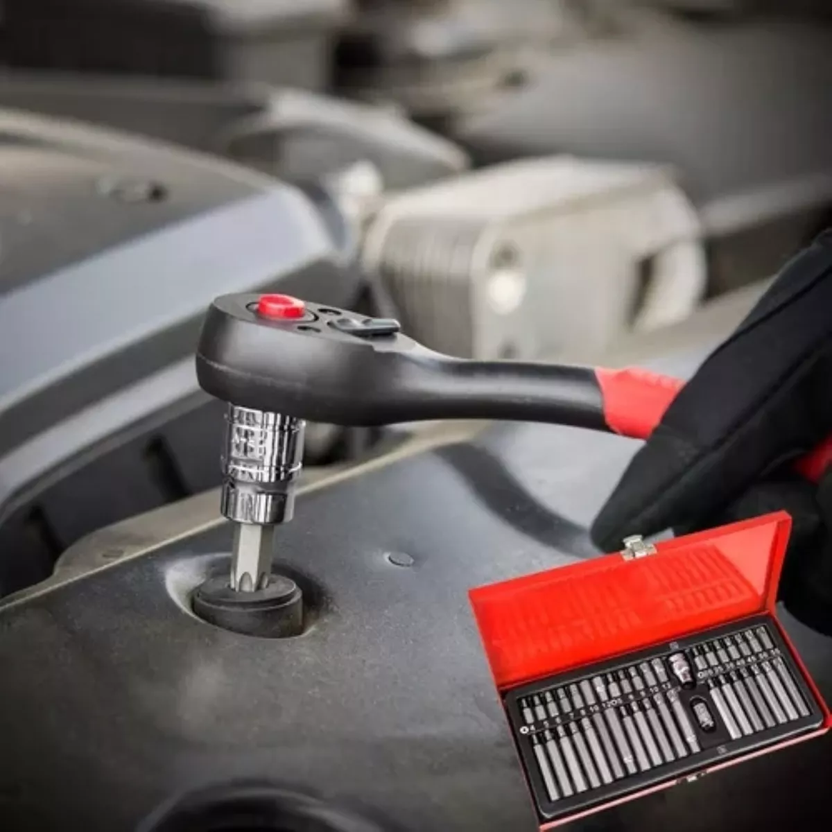 Kit Puntas Bristol Hexagonales Con Adaptador 40 Piezas