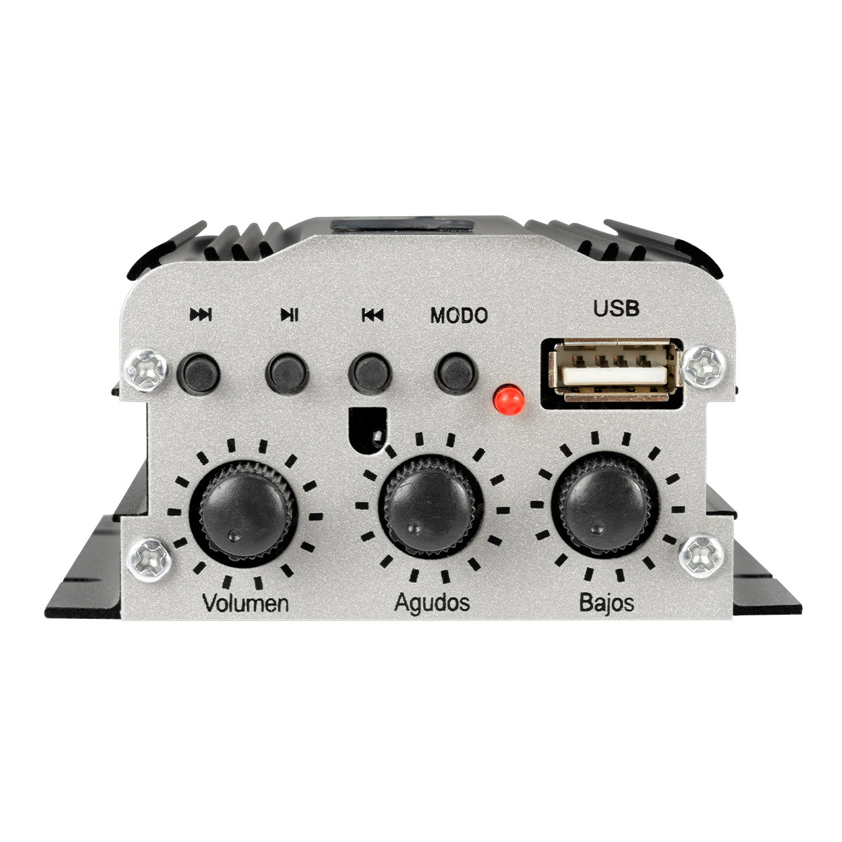 Mini Amplificador De 2 Canales Bluetooth Mitzu Mit-76bt Color Negro.