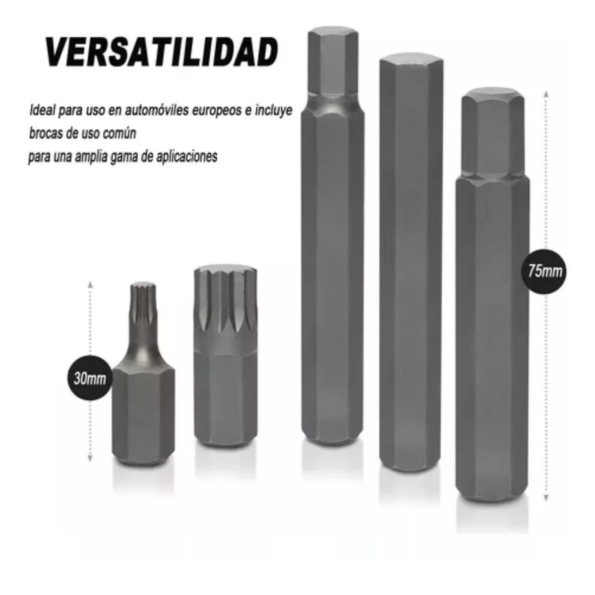 Kit Puntas Bristol Hexagonales Con Adaptador 40 Piezas