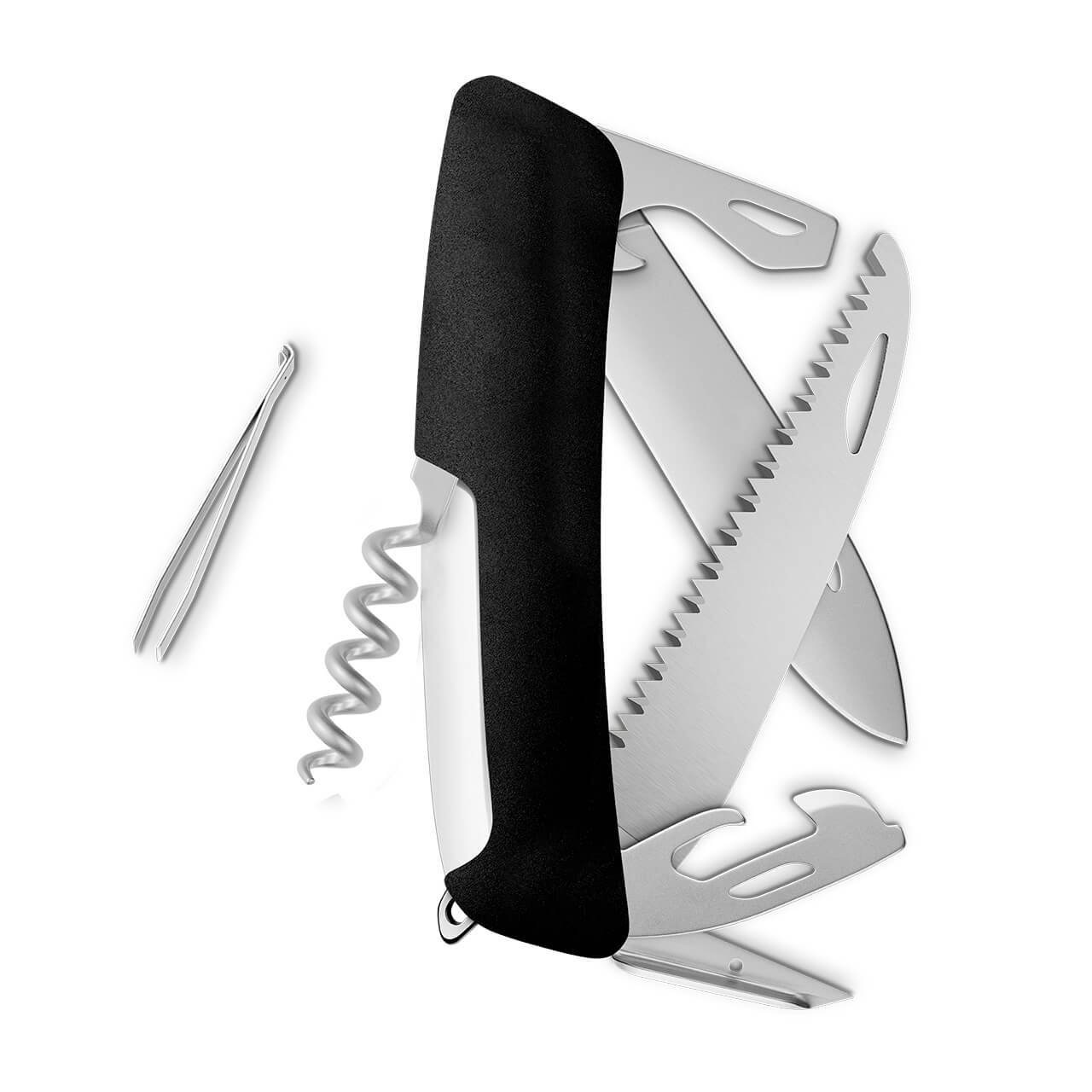 Navaja SWIZA KNR.0056.1010 ALLMATT Standard D05, 13 funciones, negro.