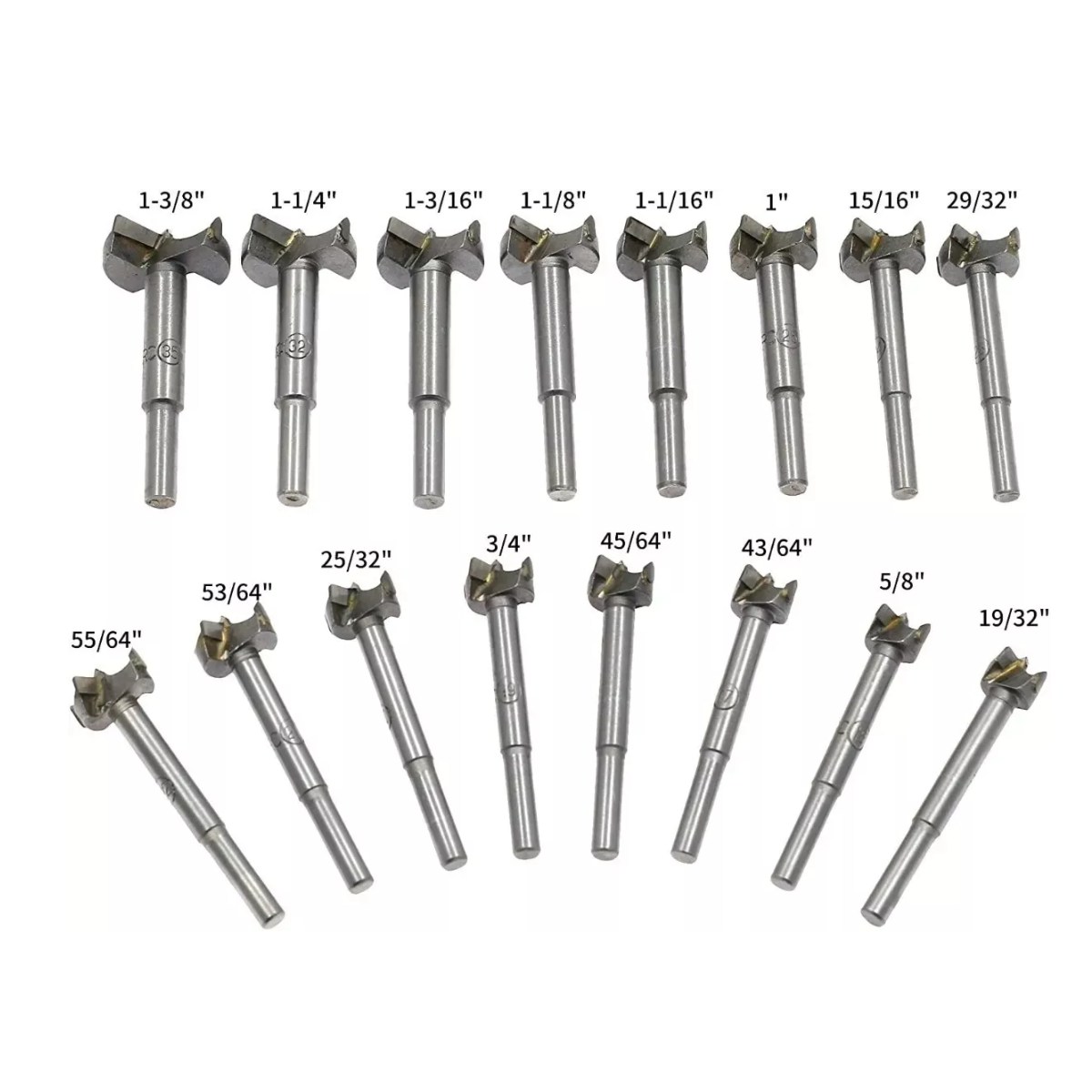 16 Brocas Forstner Para De Acero Carpintería Bisagra 15-35mm rojo