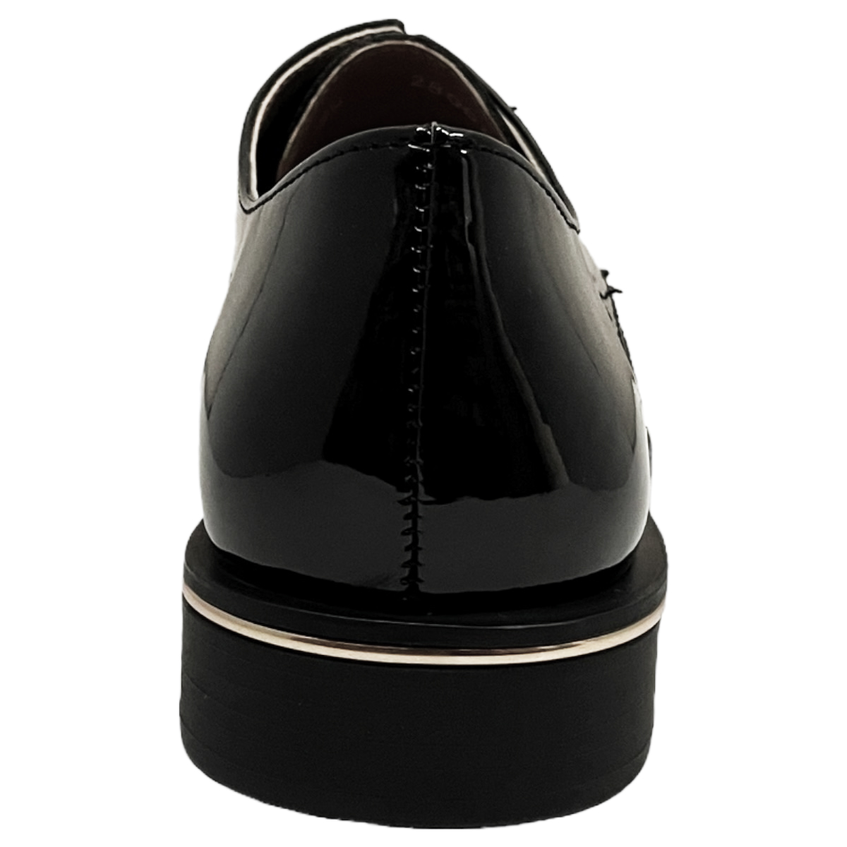 Zapato Derby De Mujer Salamandra 28002 Charol Negro Confort