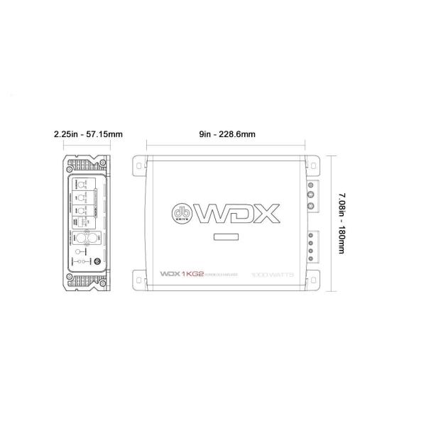 Amplificador Monoblock DB Drive WDX 1KG2 1000 Watts Cla ... 