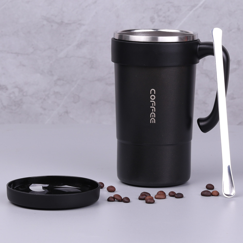 Taza termo Acero Inoxidable oficina hogar 550ml CY53 Negro.