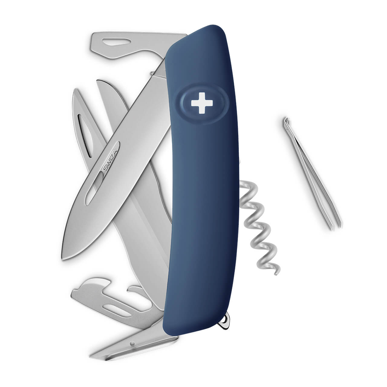 Navaja SWIZA KNR.0116.1920 ALLMATT Standard D07 R, 13 funciones, azul oscuro.