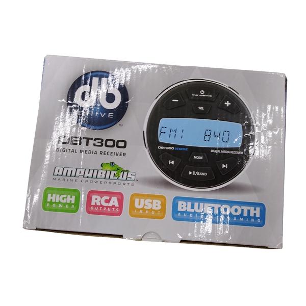 Estéreo Digital Marino DB Drive DBT300 BT AUX FM Lancha Todoterreno .