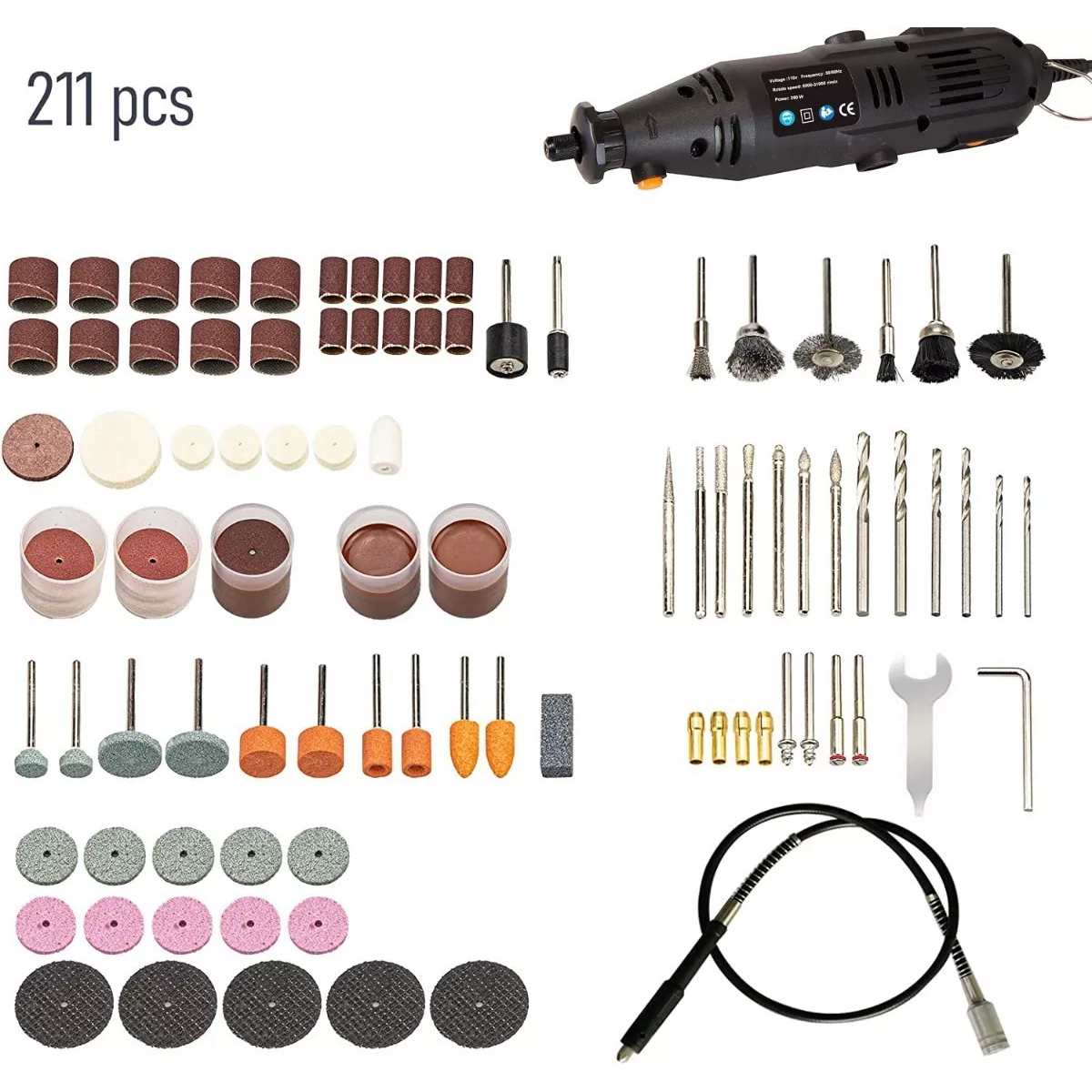 Mini Taladro Mototool Con 211 Accesorio Para Dremmel Esmeril.