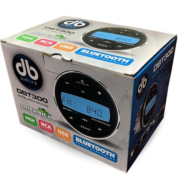 Estéreo Digital Marino DB Drive DBT300 BT AUX FM Lancha Todoterreno .