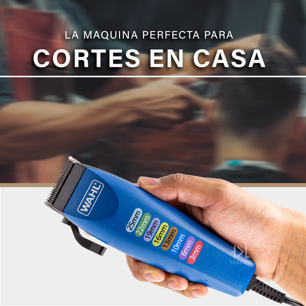 Cortapelo Wahl Color Code 17 Piezas Con Palanca De Ajuste Azul