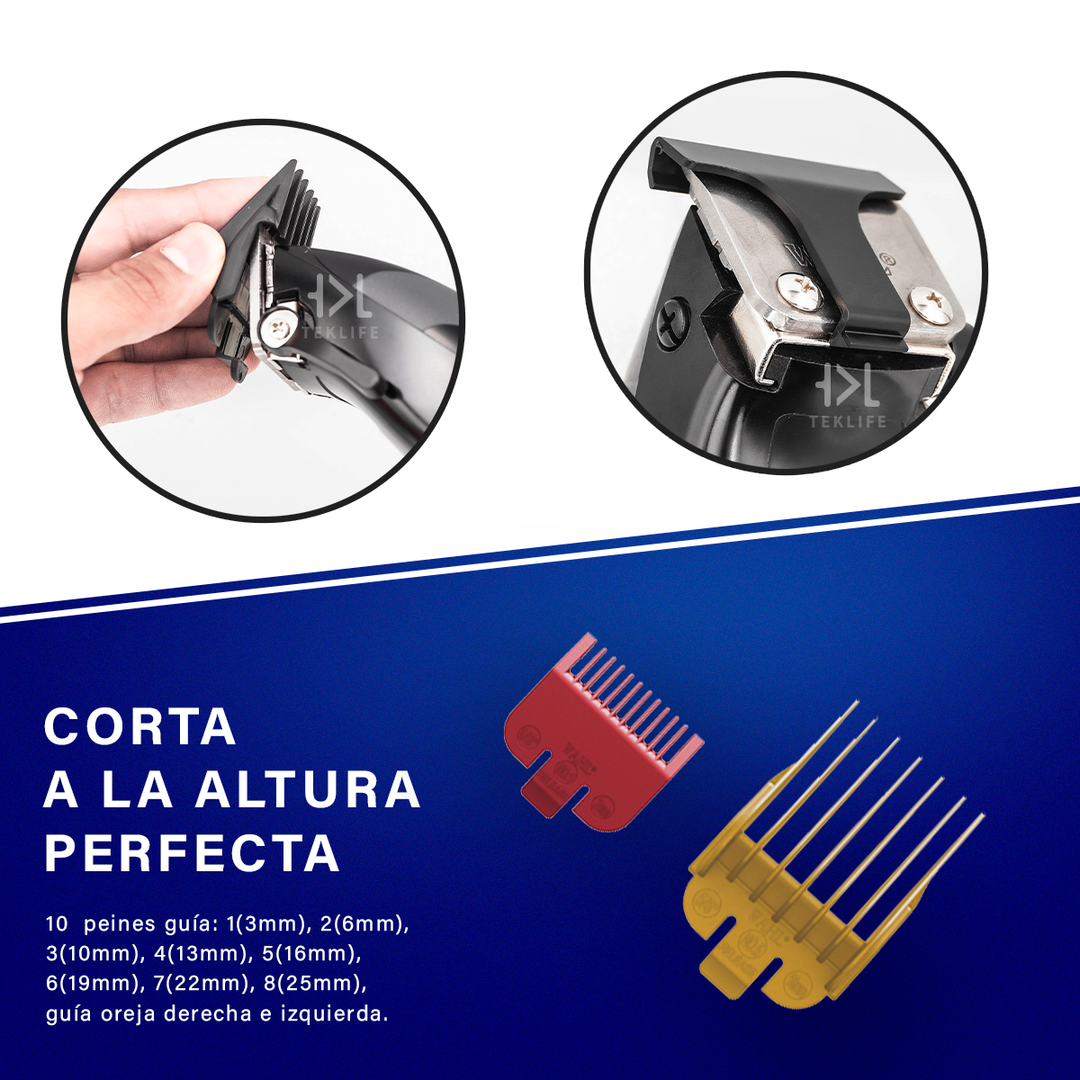 Cortapelo Wahl Color Code 17 Piezas Con Palanca De Ajuste Azul