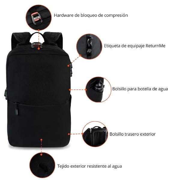 Mochila BOSS CARBON Negra Ascentials Pro