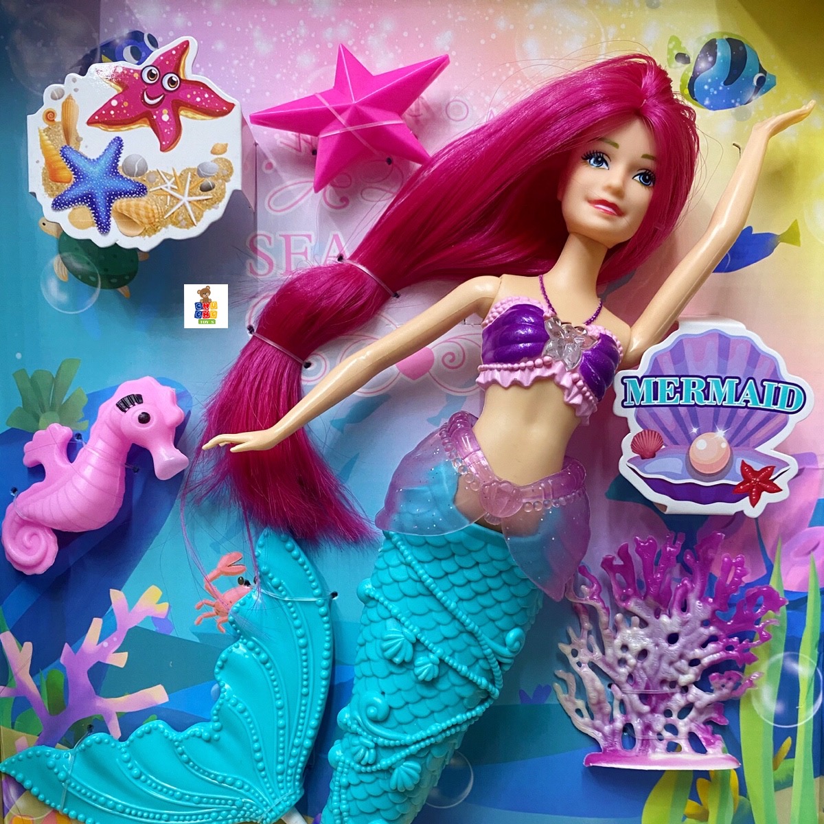 Muñeca Sirena Musical Con Luces Led Y Accesorios Atinil.