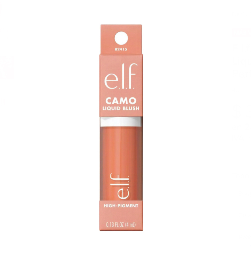 E.l.f. Camo Liquid Blush Rubor Liquido Tono del maquillaje Peach Perfect.