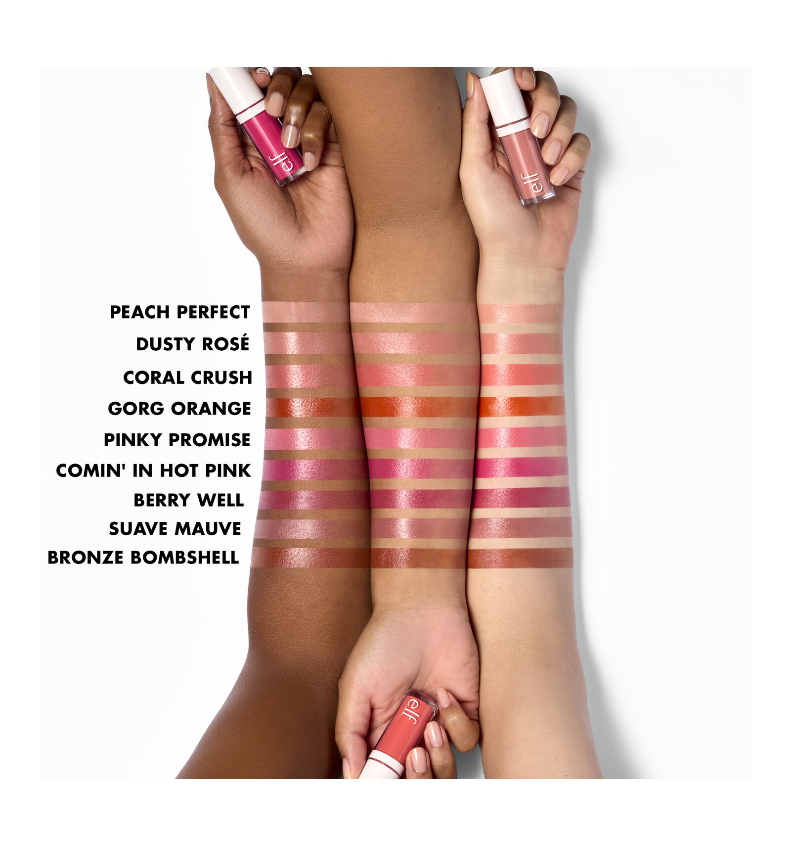 E.l.f. Camo Liquid Blush Tono Suave Mauve.