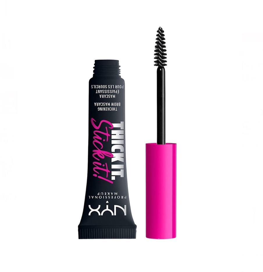 Nyx Cosmetics, Thick It Stick It, Gel De Cejas Color Black.