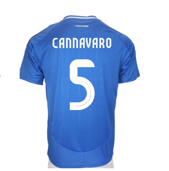 Nuevo! Jersey Italia Euro 2024/2025 Titular Local Azul Cannavaro 5 Talla L.