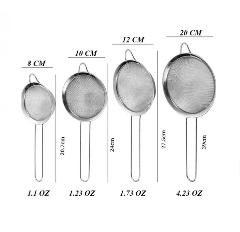 Juego Coladores Cernidores Escurridor Acero Inoxidable 4pcs.
