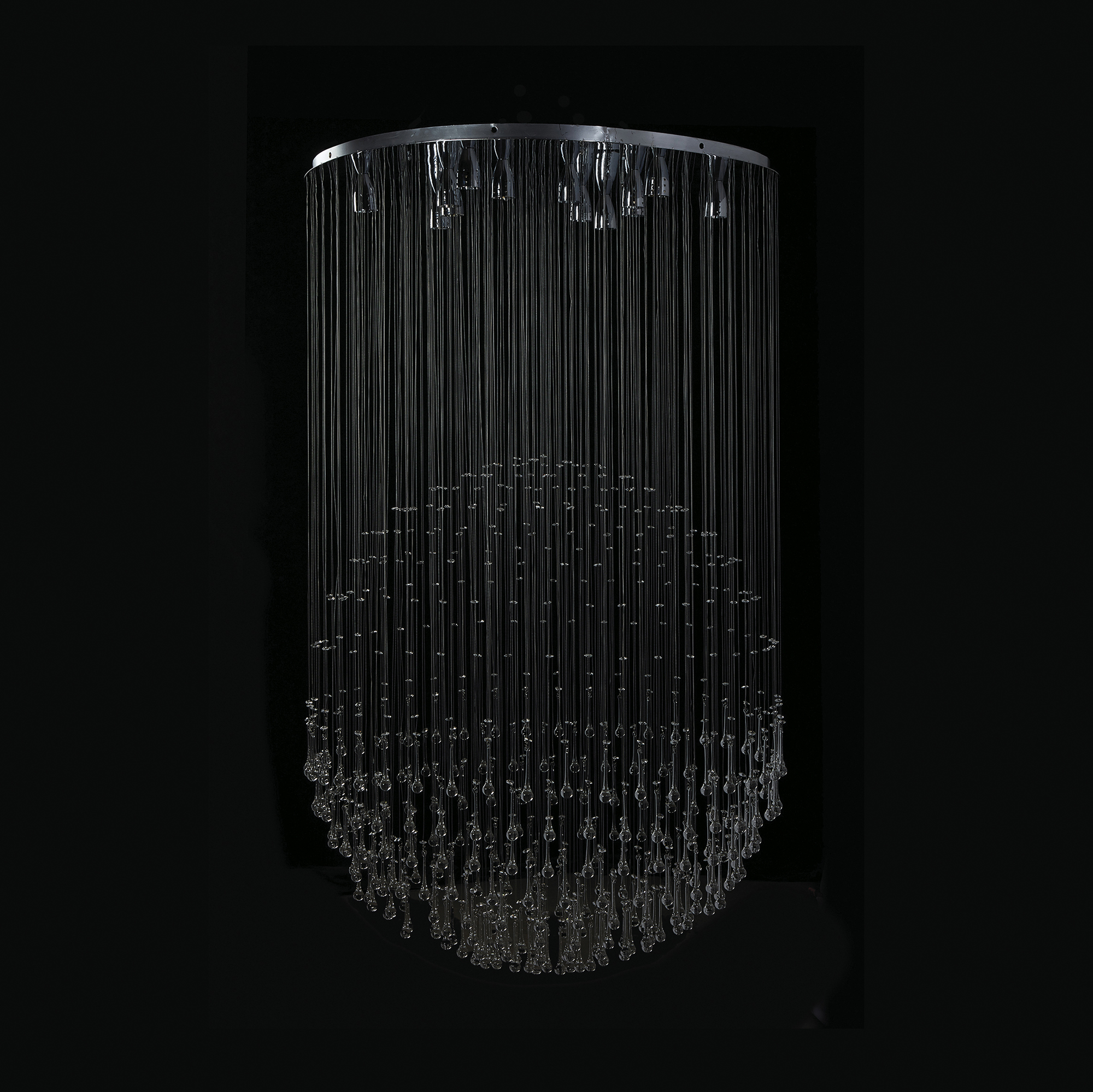 Candil Cristal Cortado Williams Krystal Esfera-gota 13 Luces.