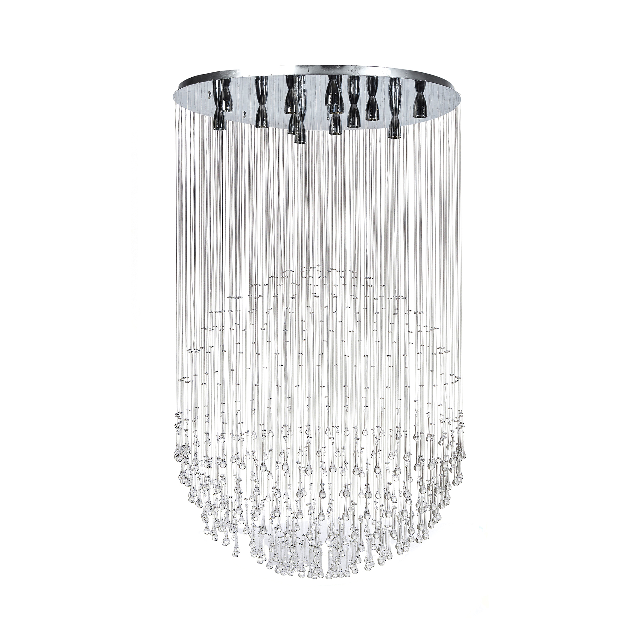 Candil Cristal Cortado Williams Krystal Esfera-gota 13 Luces.