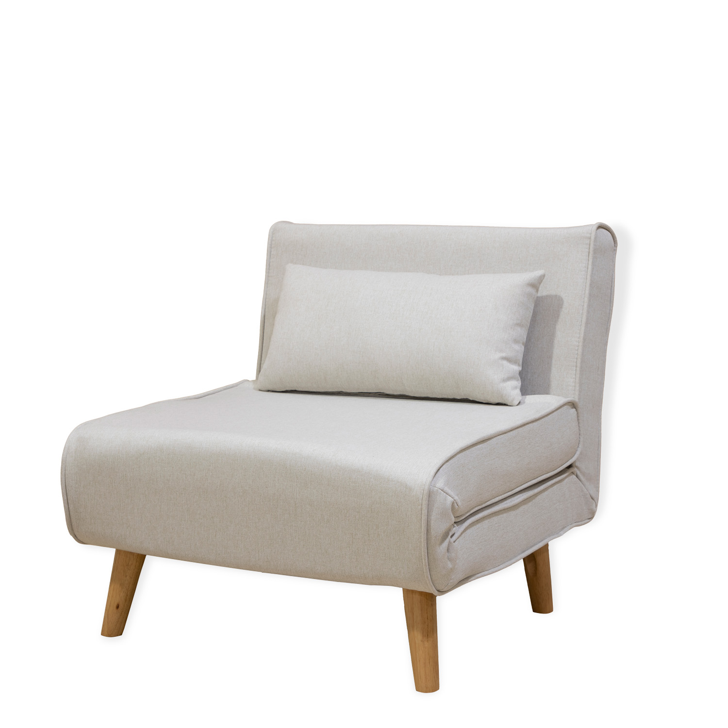 Ilios Innova | Sofá Cama Plegable Individual | Resistente y Elegante Sillón Armable Convertible con Estructura de Madera con cojín