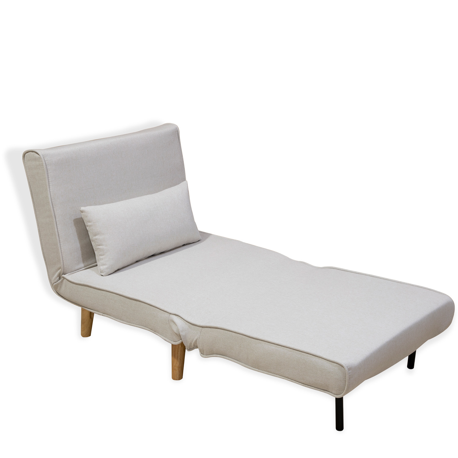Ilios Innova | Sofá Cama Plegable Individual | Resistente y Elegante Sillón Armable Convertible con Estructura de Madera con cojín