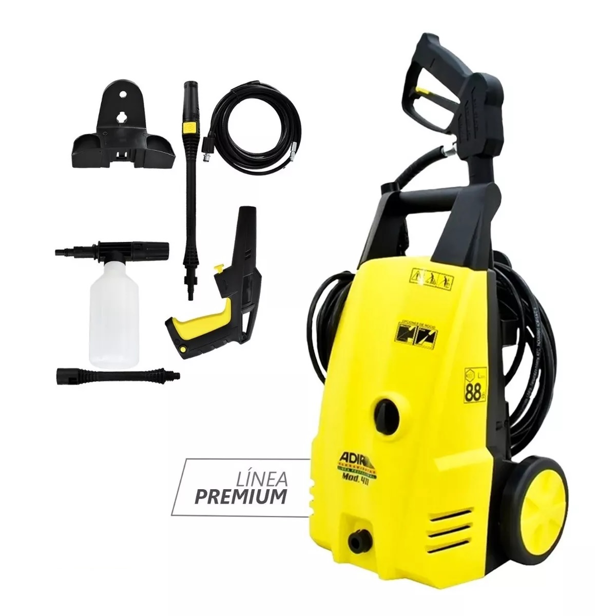 Hidrolavadora 2030psi 1200w Adr411 Adir Color Amarillo