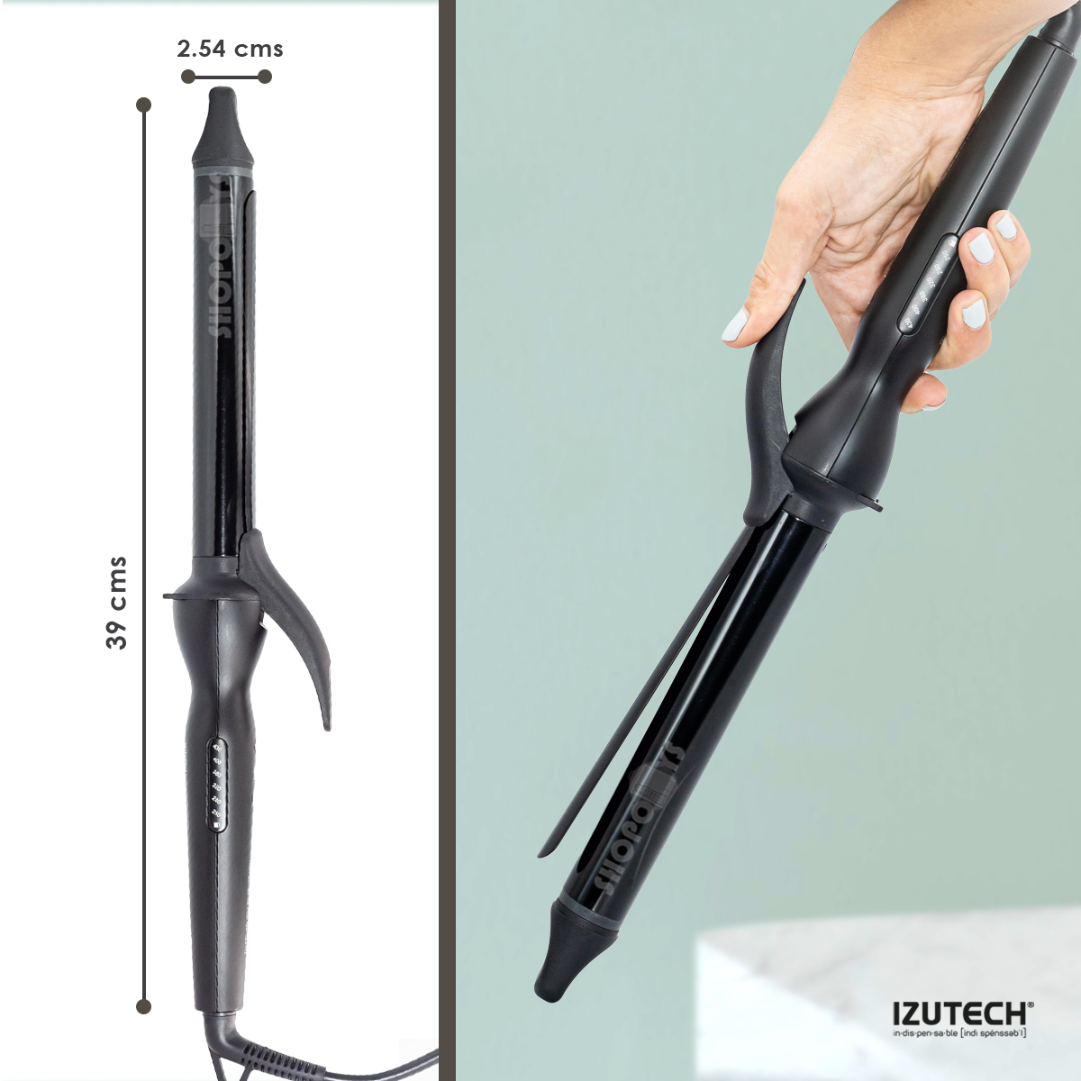Ferro Rizador Cerámica Izutech De 1 Pulgada Profesional