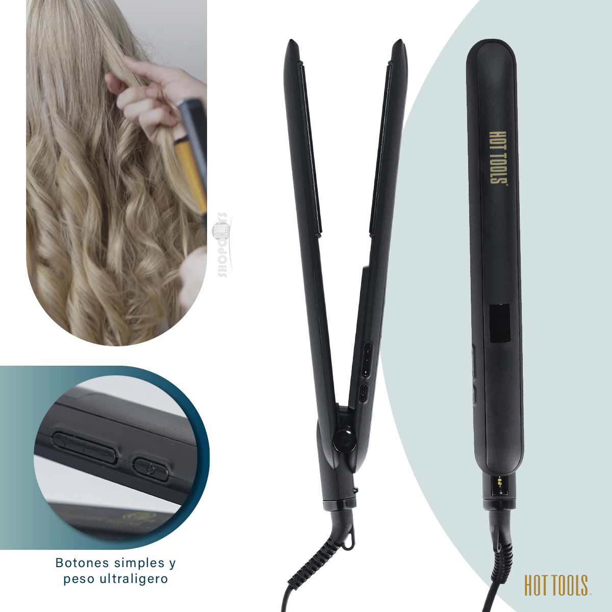 Plancha Cerámica Hot Tools Signature Series + Turmalina 1''