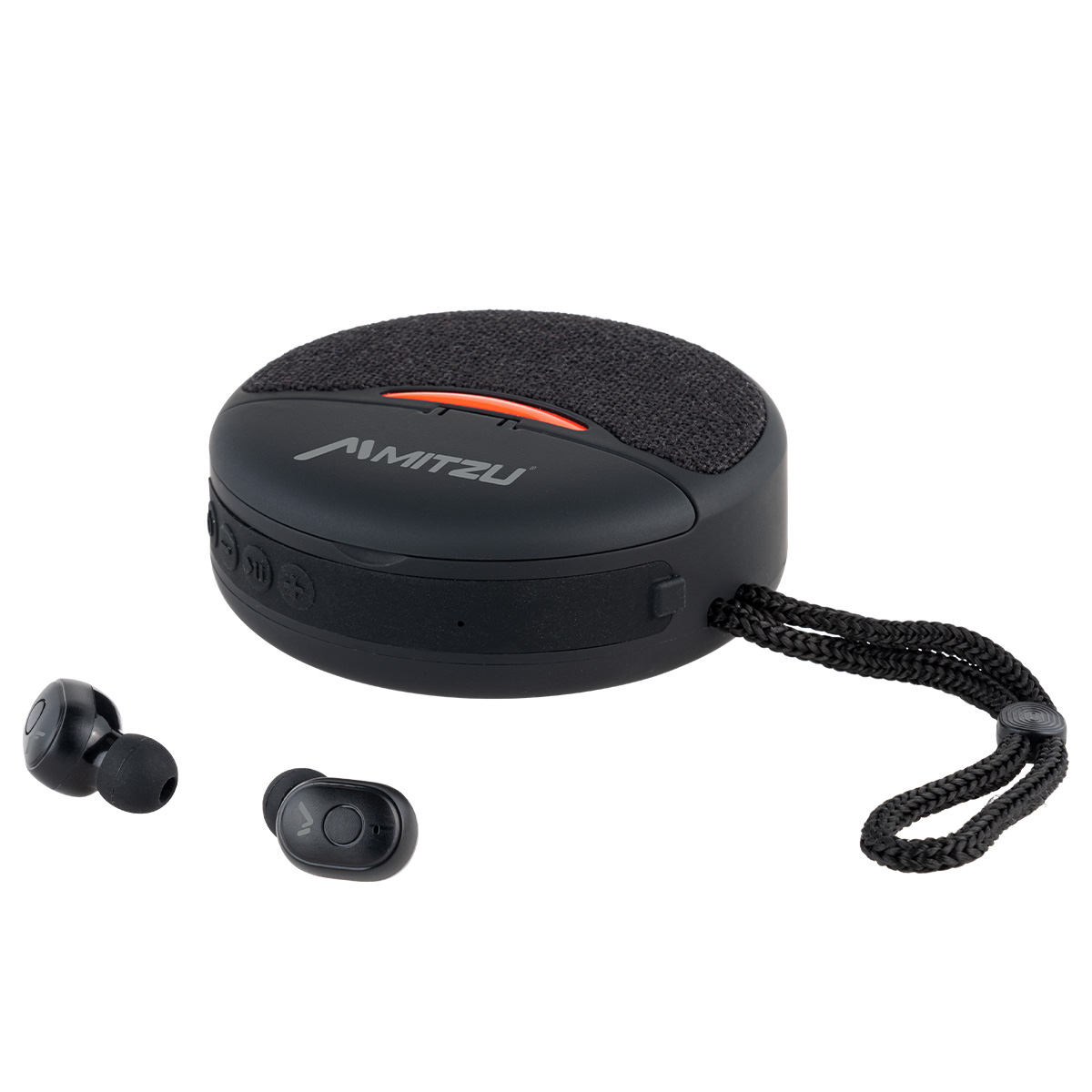 Audífonos True Wireless Con Bocina Bluetooth Mh-9111 Color Negro.