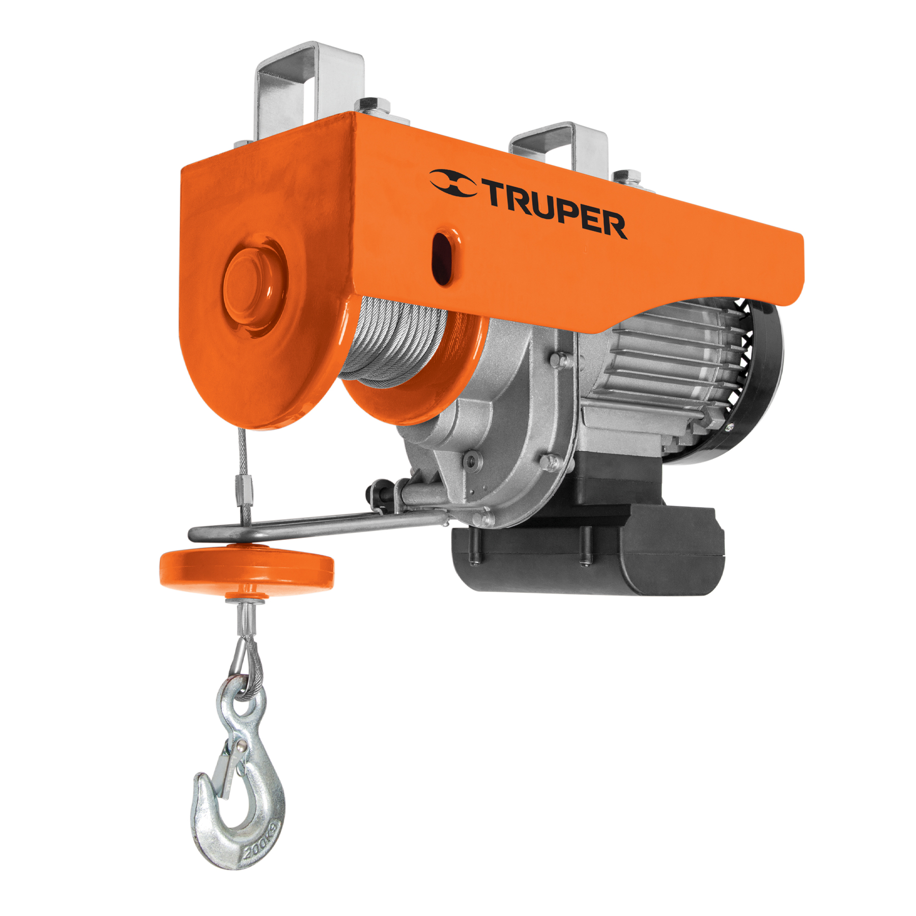 Polipasto eléctrico Truper de 400 kg  POLE400 naranja