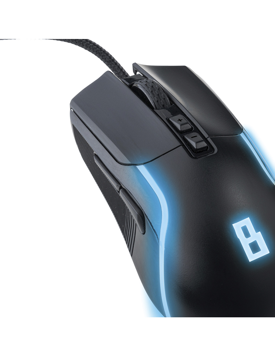 Mouse Gamer Bash-3004 Basher Color Negro.