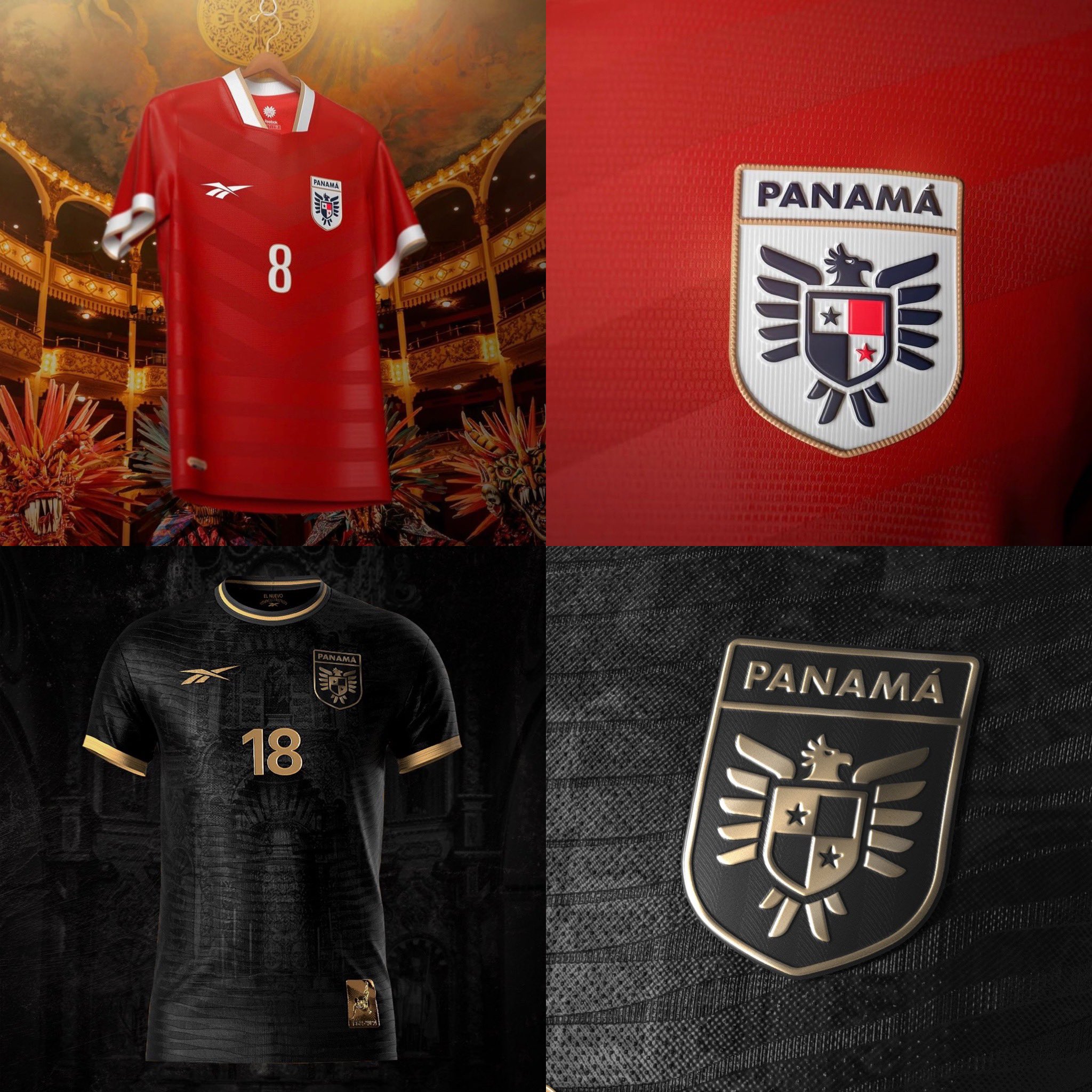 Nuevo! Jersey Panama Copa America 2024/2025 Visita Negra Talla L.