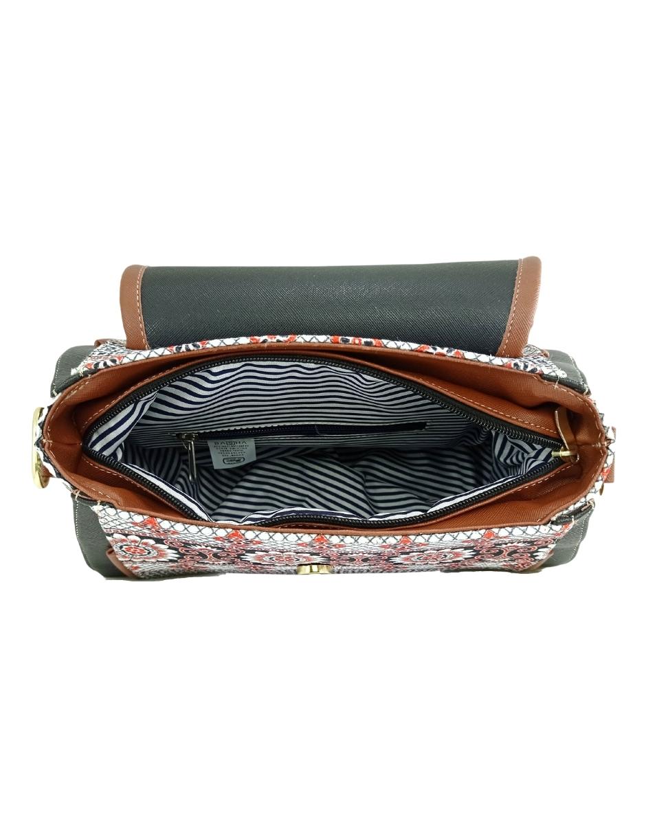 Bolsa artesanal de cuero vegano y yute.