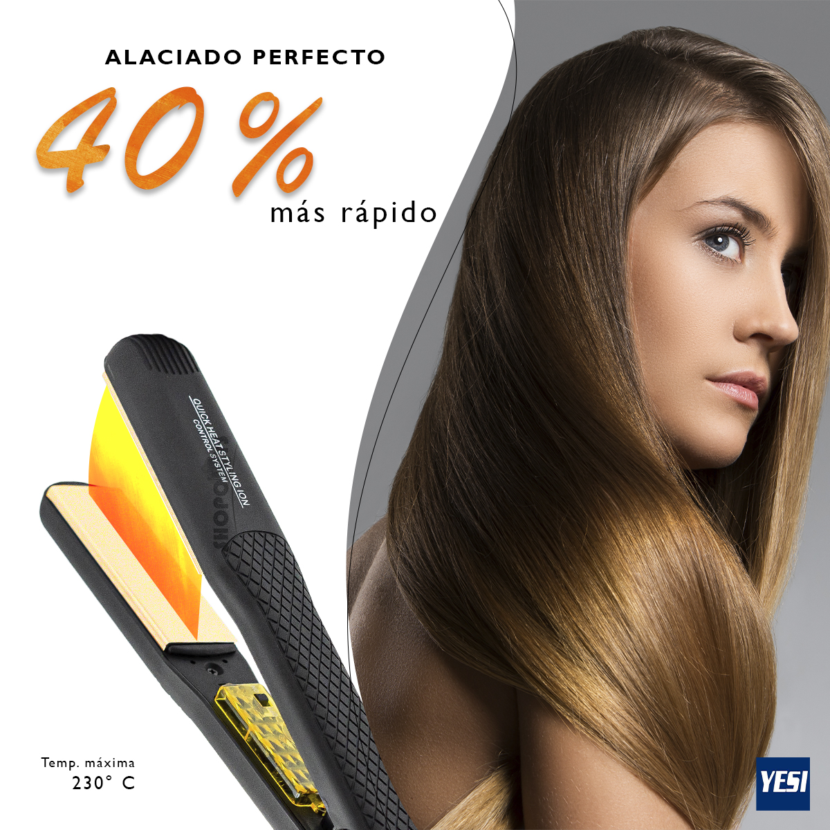 Plancha De Cabello Yesi II Placas De Cerámica Selladora
