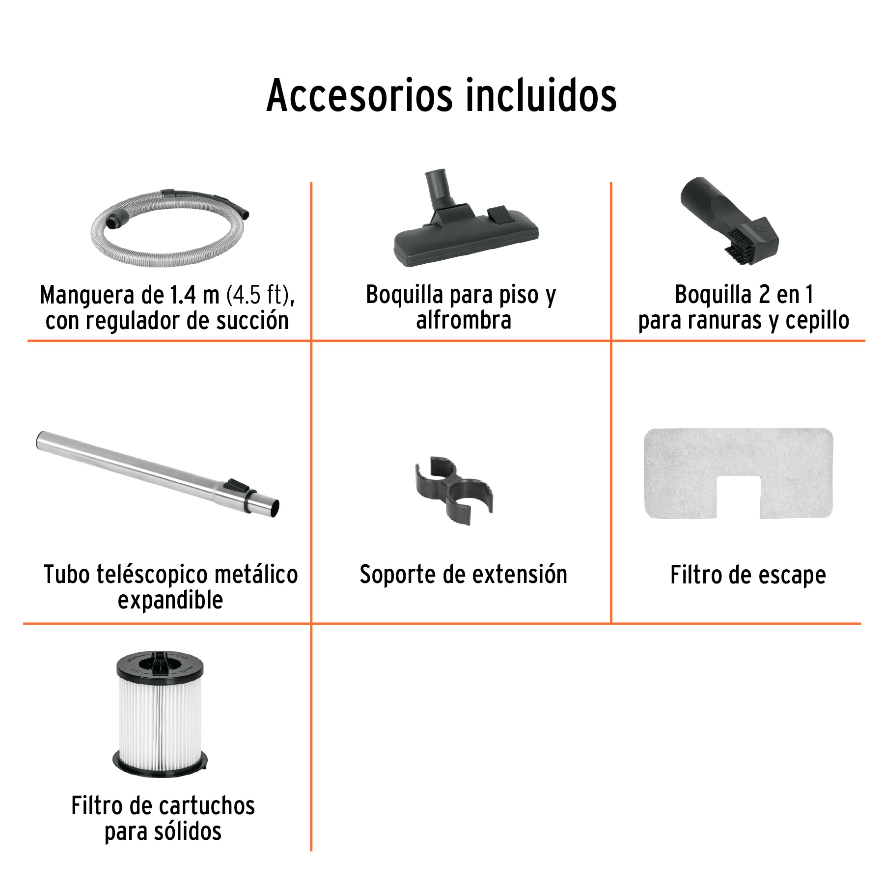 Aspiradora doméstica 1.8L, Truper con filtro HEPA que atrapa microorganismos nocivos para la salud.