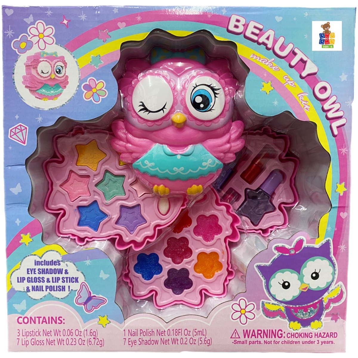 Set Maquillaje Cosmético Fantasía Makeup Juguete Búho.