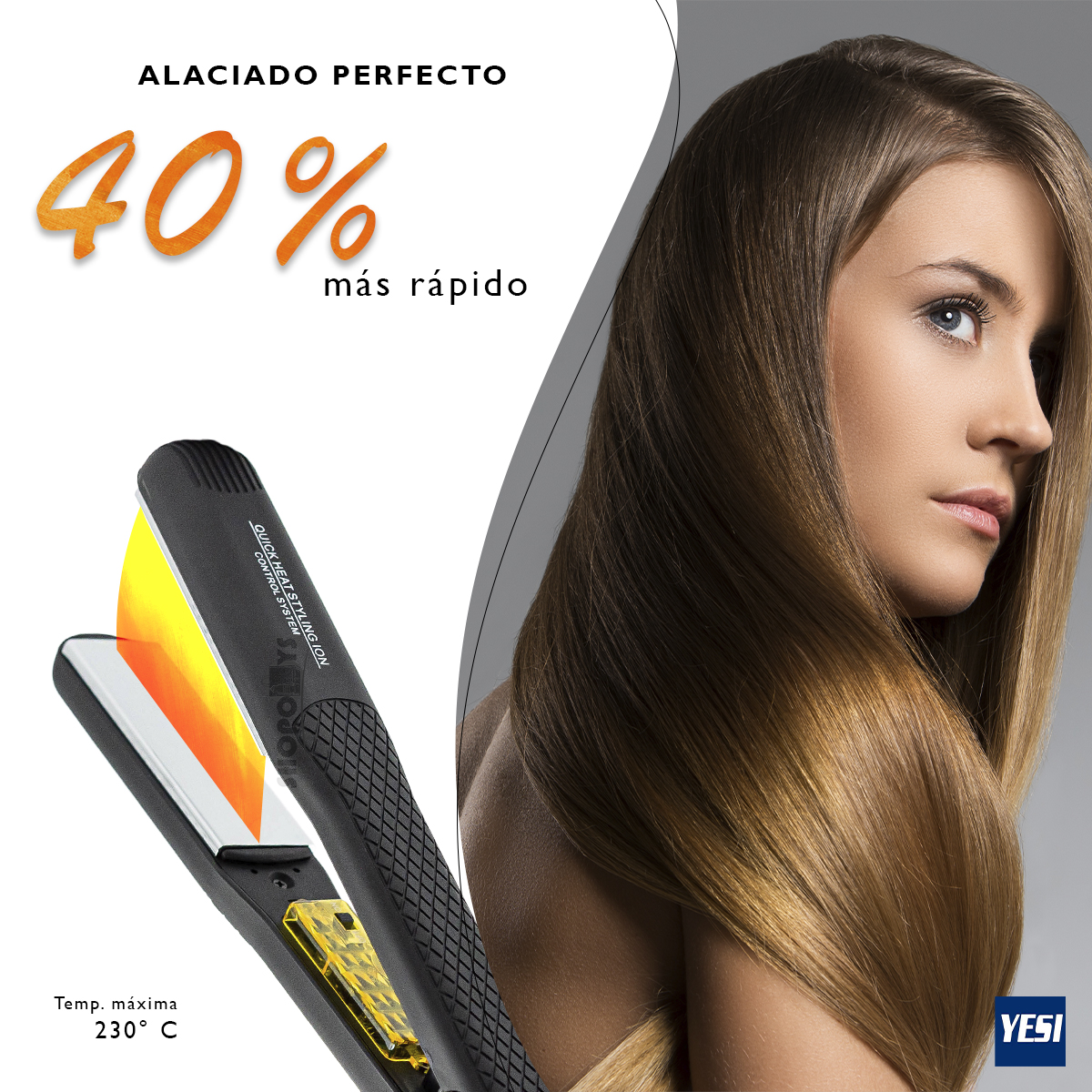 Plancha De Cabello Yesi Ii Placas 100% De Titanio