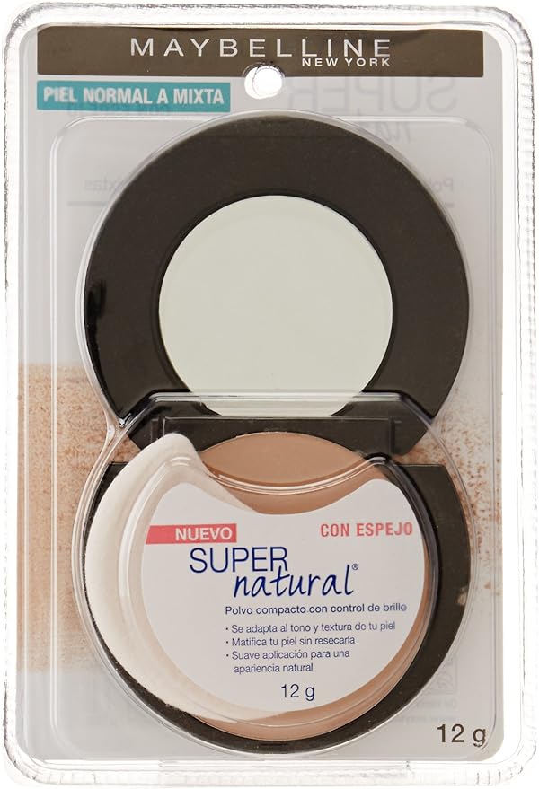 A Maybelline Super Natural Polvo Compacto Matte, 130 Buff Beige, 12 gr.