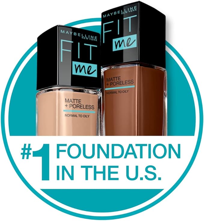 A Maybelline Base de  Maquillaje Fit Me Matte, 120 Classic Ivory + Super Natural Polvo Compacto Matte, 220 Nat Beige, 12 gr.