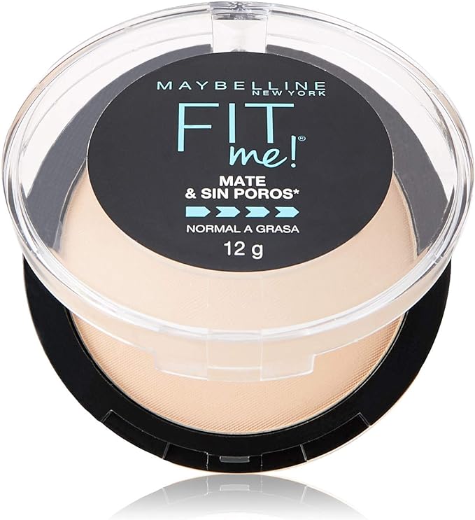 Maybelline Corrector Facial Fit Me Concealer Light, 6.8 g + Super Natural Polvo Compacto Matte, 220 Nat Beige, 12 gr.