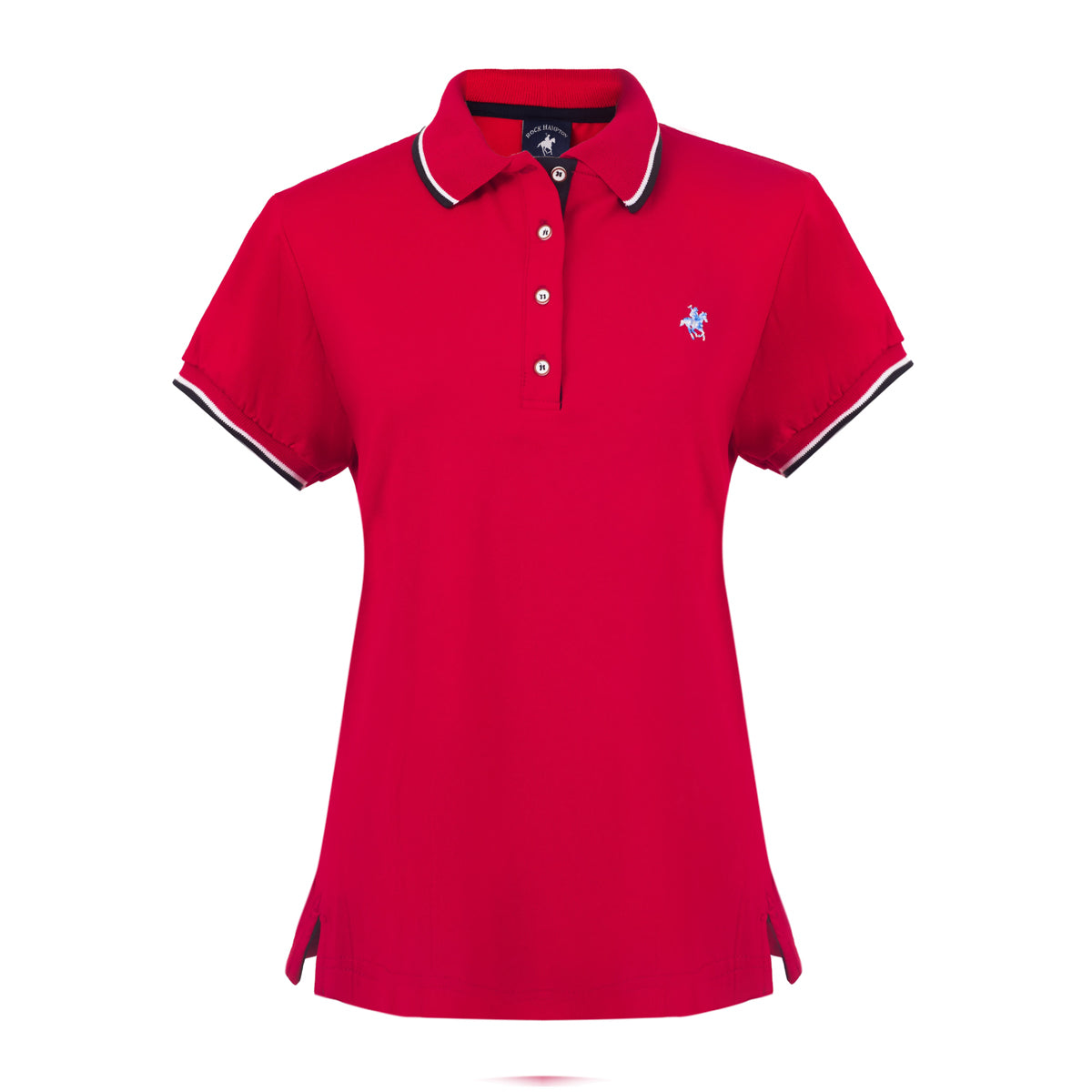 Playera Polo Para Dama Rojo Rock Hampton Polo Team