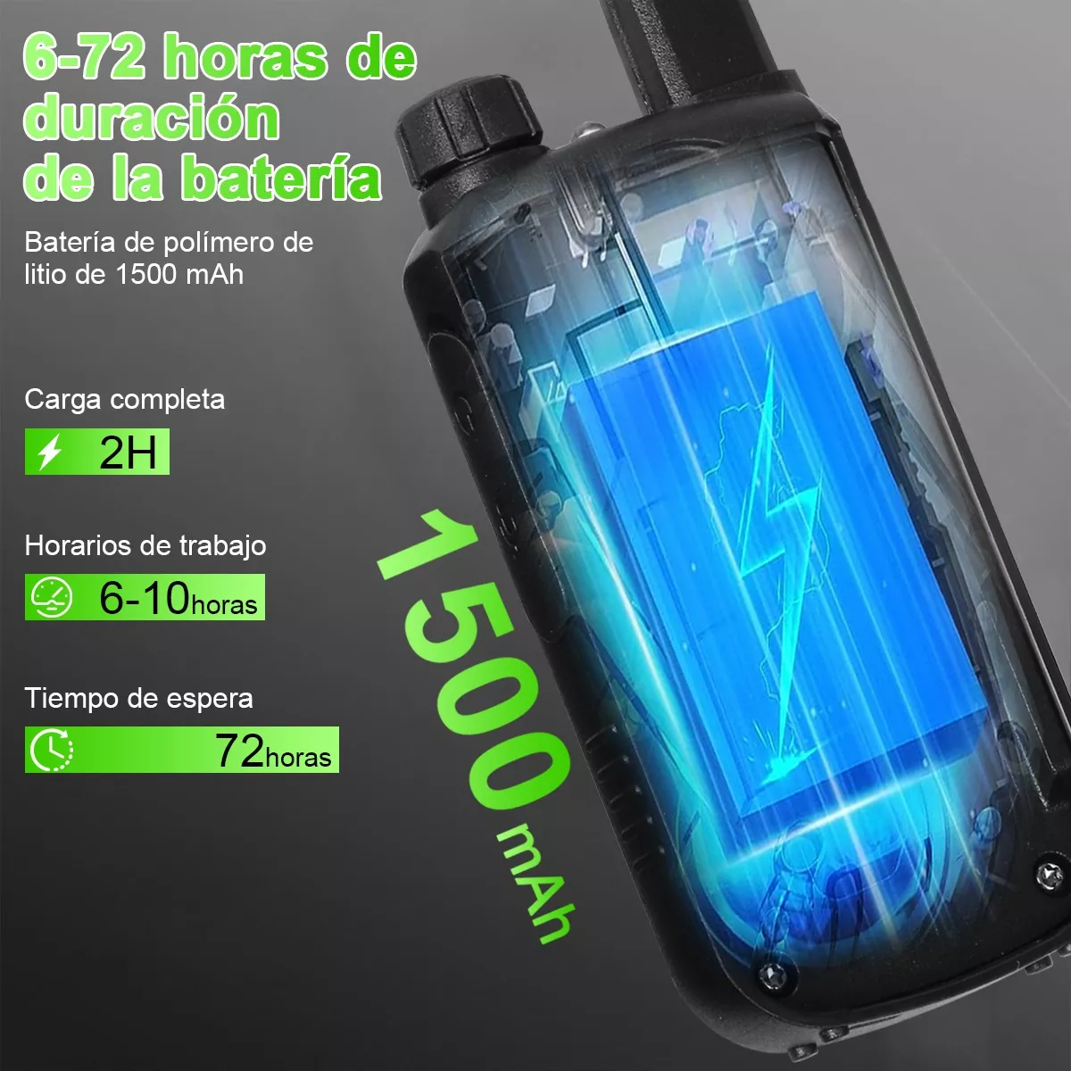 Walkie Talkie Radios Comunicación Recargable 5km 2pcs.