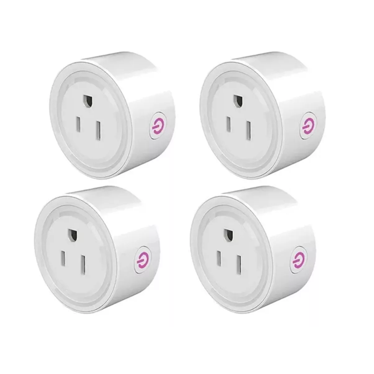 Enchufe Inteligente Wifi Smart Plug Alexa Google Home 4 Pack Color Blanco.
