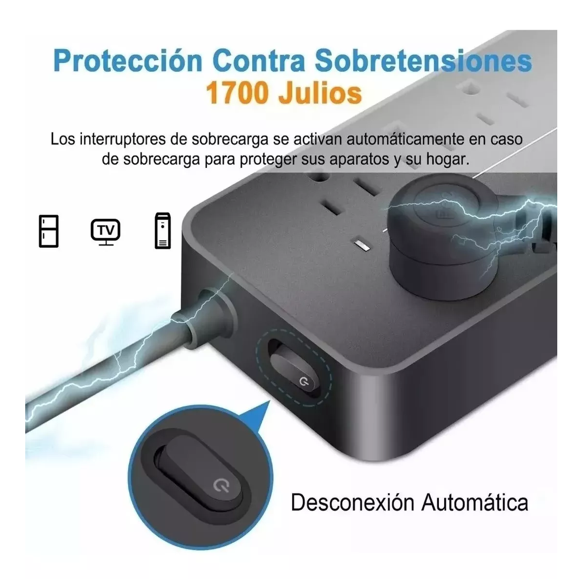 Multicontactos Electricos Usb Premium Regleta 8+3+1accesorio